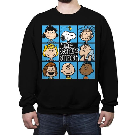 The Peanuts Bunch - Crew Neck Sweatshirt Crew Neck Sweatshirt RIPT Apparel Small / Black