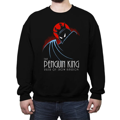 The Penguin King - Crew Neck Sweatshirt Crew Neck Sweatshirt RIPT Apparel Small / Black