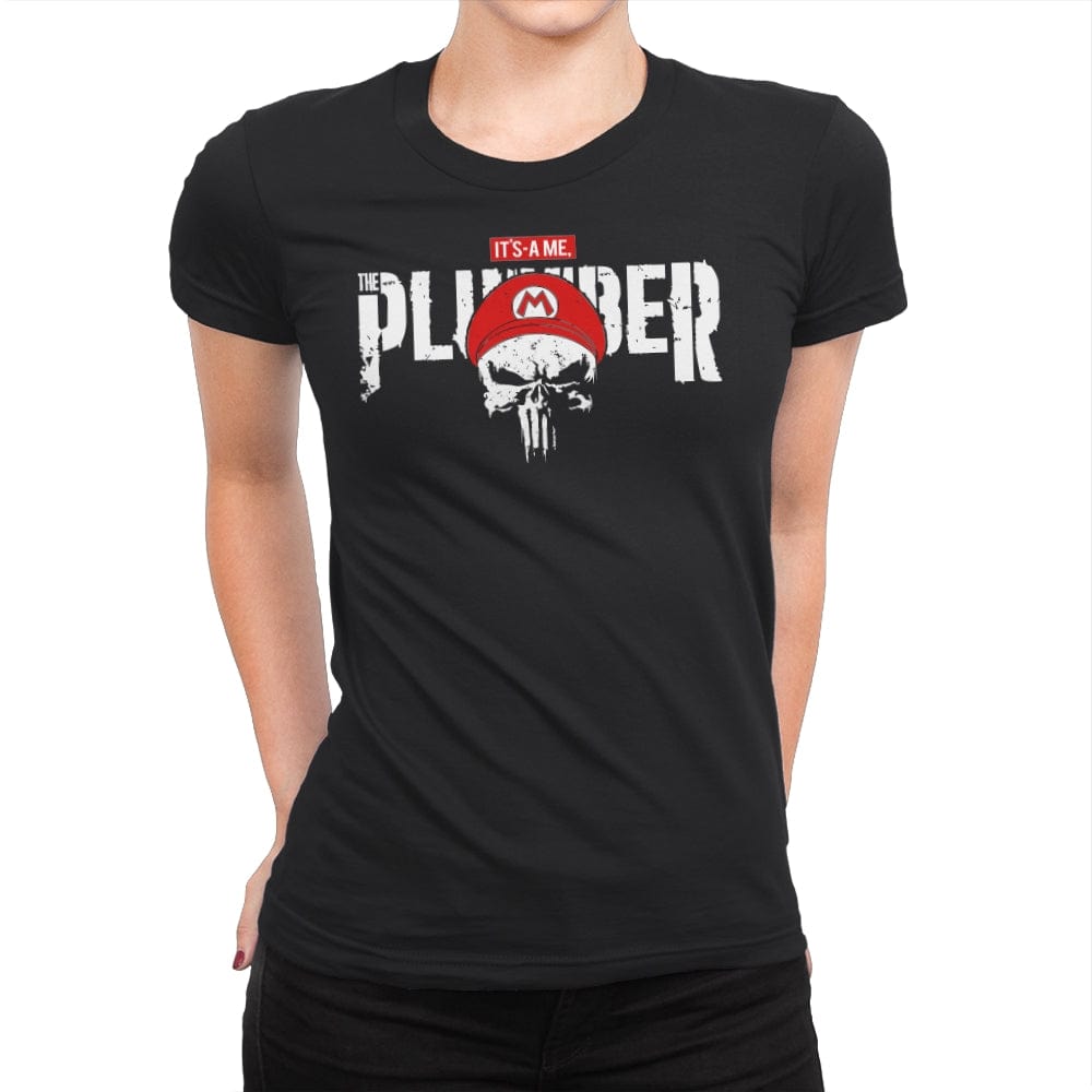 The Plumber-sher - Womens Premium T-Shirts RIPT Apparel Small / Black