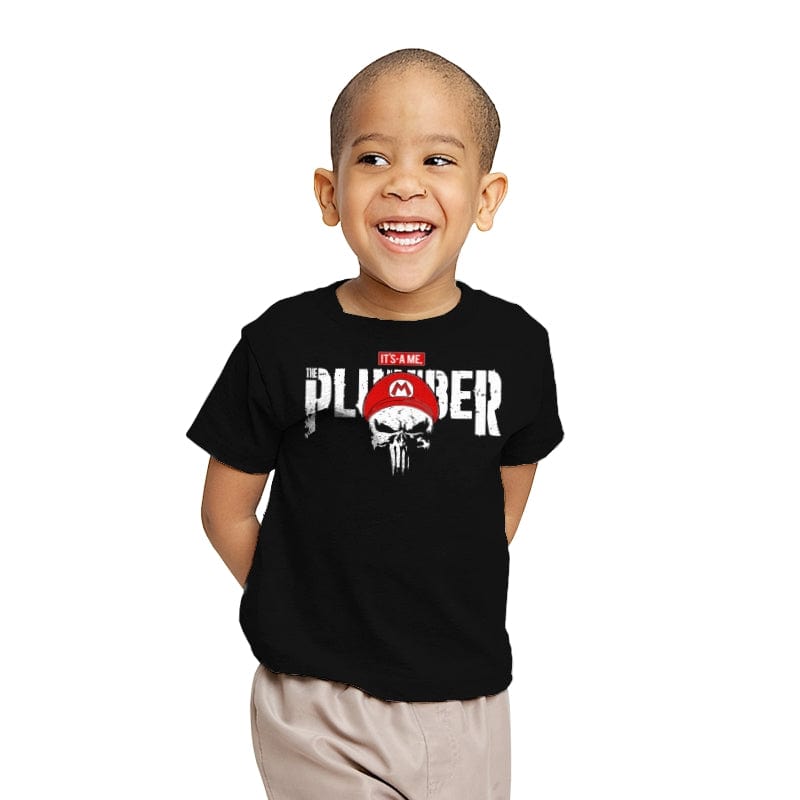 The Plumber-sher - Youth T-Shirts RIPT Apparel X-small / Black