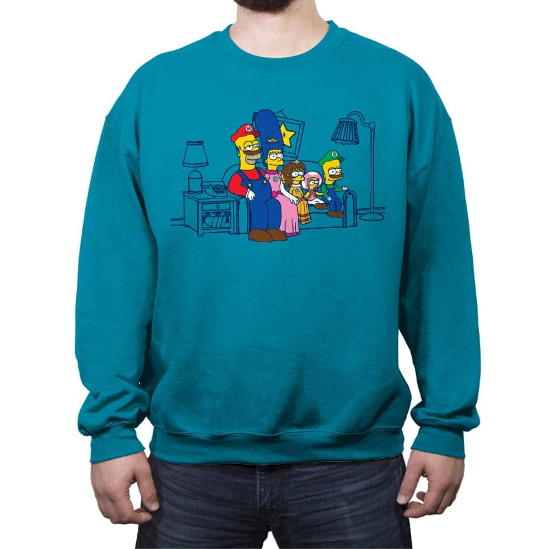 The Plumbers - Crew Neck Sweatshirt Crew Neck Sweatshirt RIPT Apparel Small / Antique Sapphire