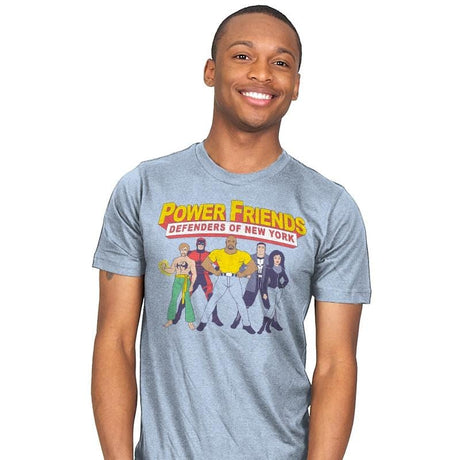 The Power Friends - Mens T-Shirts RIPT Apparel Small / Baby blue
