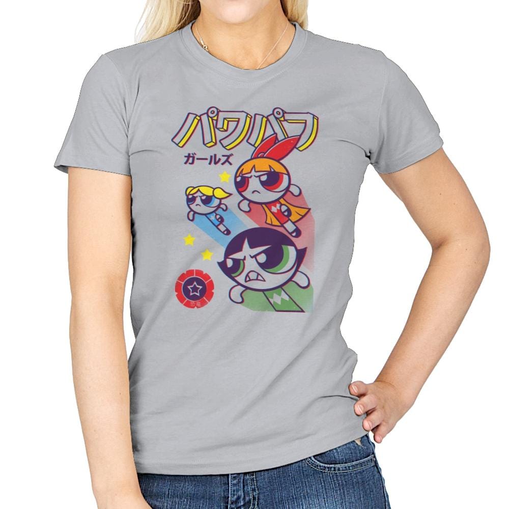 The Power Sentai Girls - Womens T-Shirts RIPT Apparel Small / Sport Grey