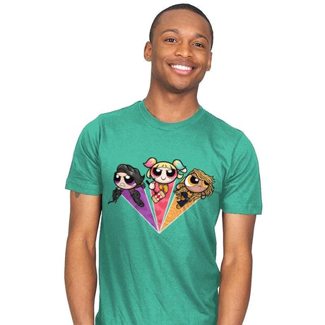 The Powerpuff Birds - Mens T-Shirts RIPT Apparel Small / Mint
