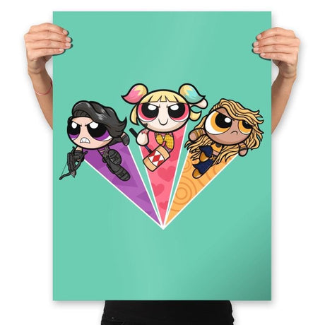 The Powerpuff Birds - Prints Posters RIPT Apparel 18x24 / Mint