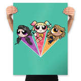 The Powerpuff Birds - Prints Posters RIPT Apparel 18x24 / Mint