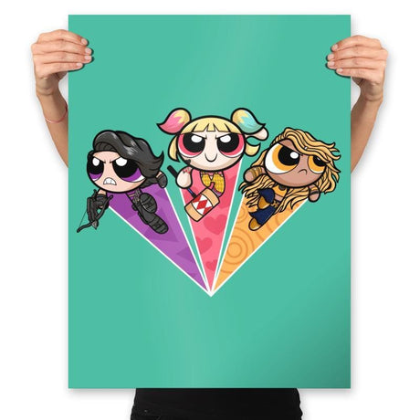 The Powerpuff Birds - Prints Posters RIPT Apparel 18x24 / Mint