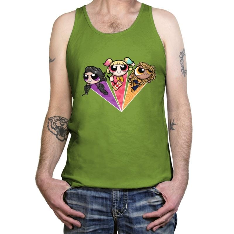 The Powerpuff Birds - Tanktop Tanktop RIPT Apparel X-Small / Leaf