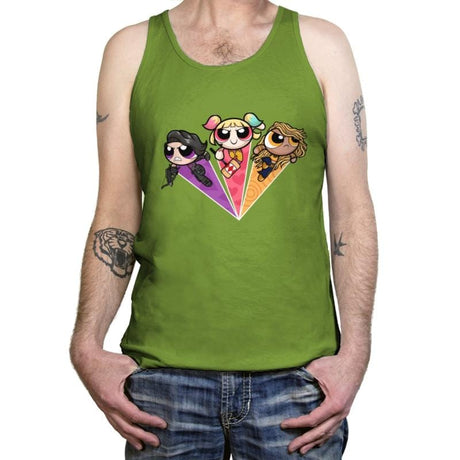 The Powerpuff Birds - Tanktop Tanktop RIPT Apparel X-Small / Leaf