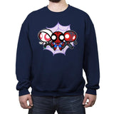 The Powerpuff-Spiders - Crew Neck Sweatshirt Crew Neck Sweatshirt RIPT Apparel Small / Navy