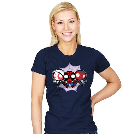 The Powerpuff-Spiders - Womens T-Shirts RIPT Apparel Small / Navy