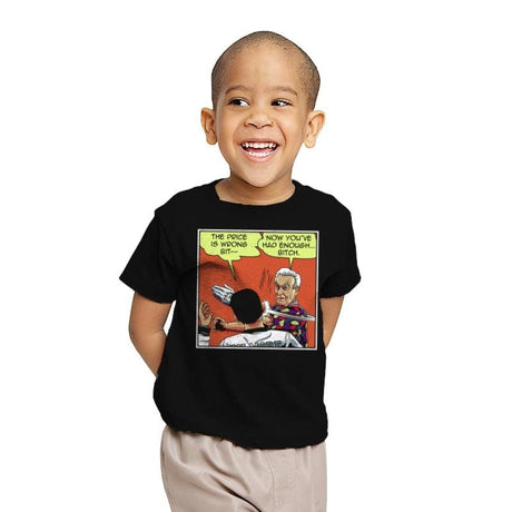 The Price is Wrong Bobby! - Youth T-Shirts RIPT Apparel X-small / Black
