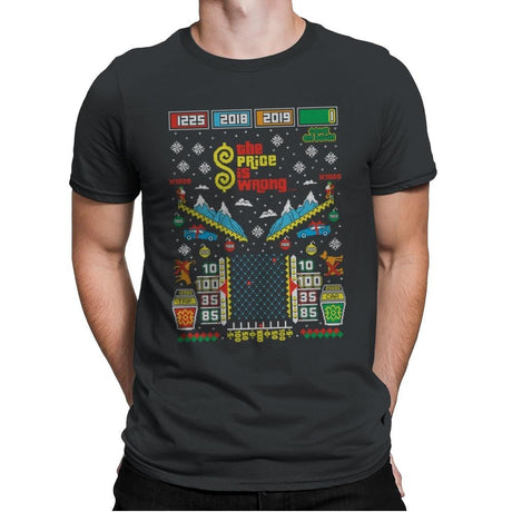 The Price is Wrong - Ugly Holiday - Mens Premium T-Shirts RIPT Apparel Small / Heavy Metal