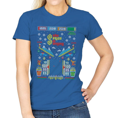 The Price is Wrong - Ugly Holiday - Womens T-Shirts RIPT Apparel Small / Royal