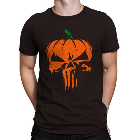 The Pumpkinsher - Mens Premium T-Shirts RIPT Apparel Small / Dark Chocolate
