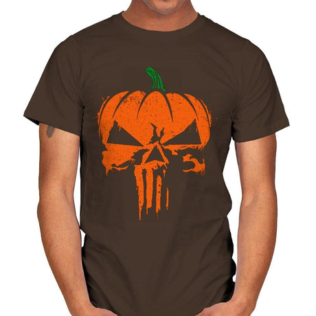 The Pumpkinsher - Mens T-Shirts RIPT Apparel Small / Dark Chocolate