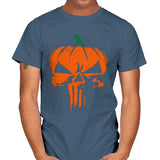 The Pumpkinsher - Mens T-Shirts RIPT Apparel Small / Indigo Blue