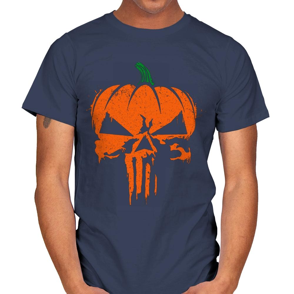 The Pumpkinsher - Mens T-Shirts RIPT Apparel Small / Navy