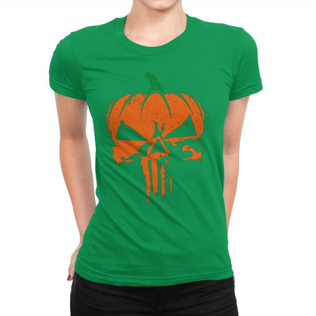 The Pumpkinsher - Womens Premium T-Shirts RIPT Apparel Small / Kelly Green