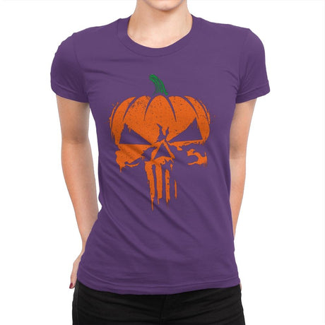 The Pumpkinsher - Womens Premium T-Shirts RIPT Apparel Small / Purple Rush