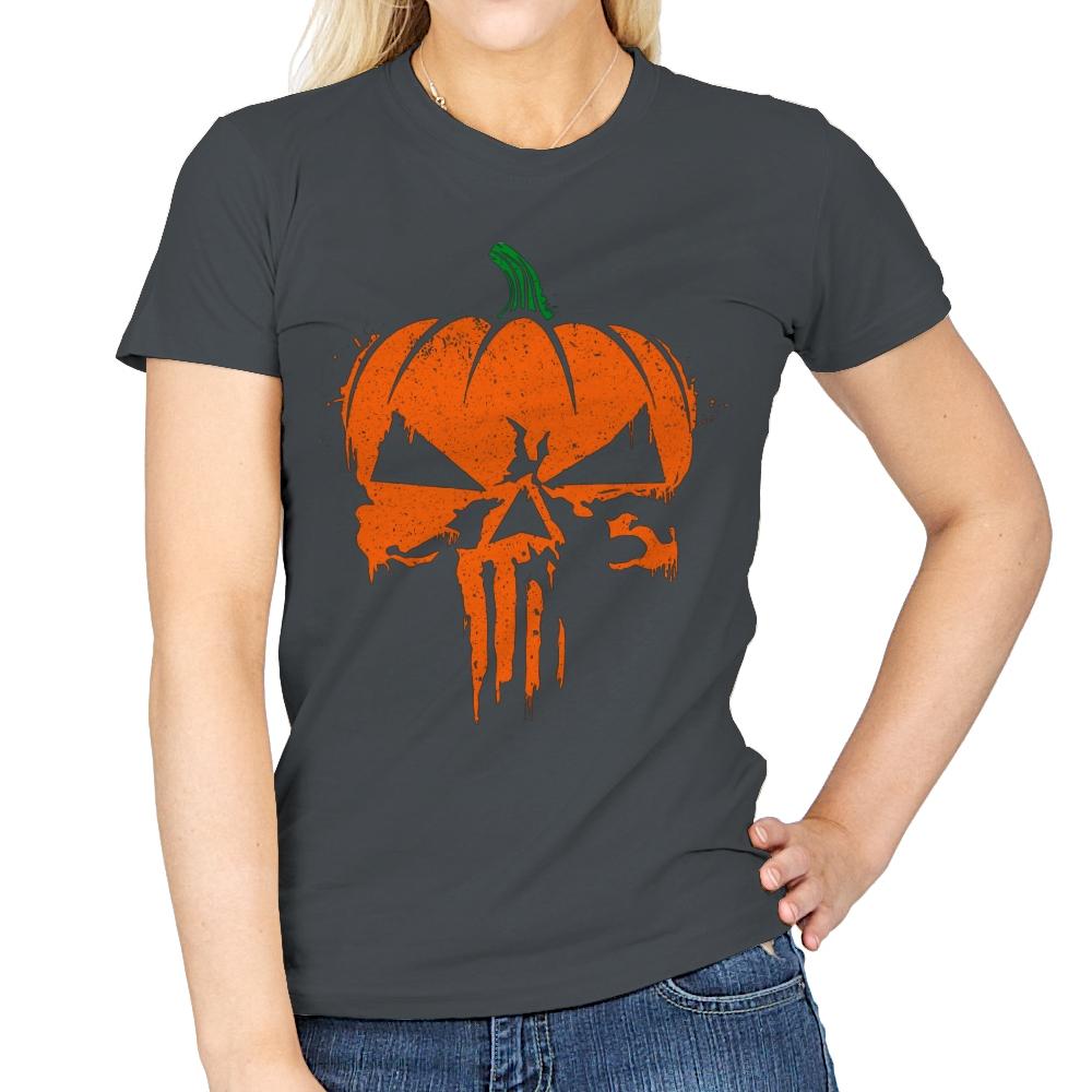 The Pumpkinsher - Womens T-Shirts RIPT Apparel Small / Charcoal