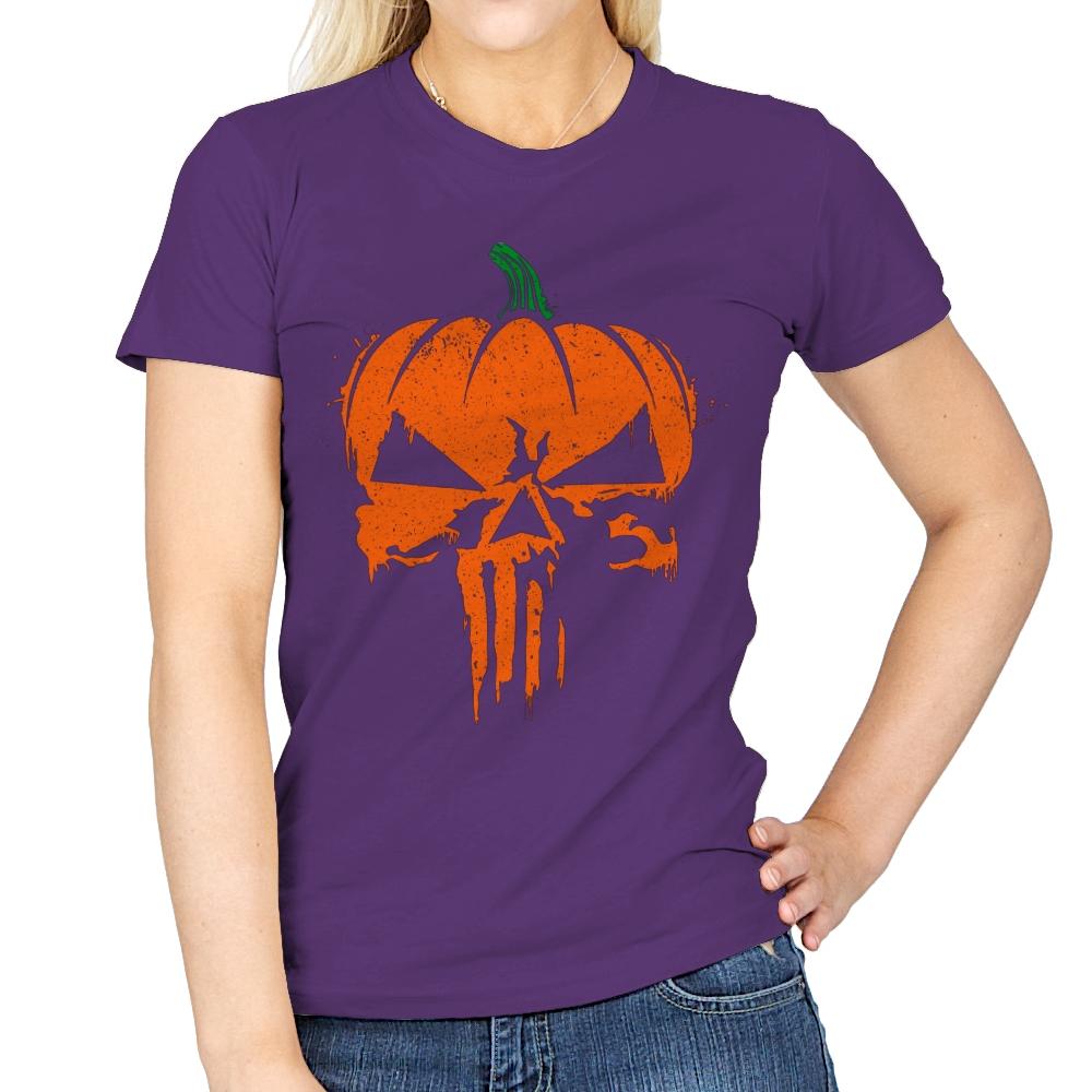 The Pumpkinsher - Womens T-Shirts RIPT Apparel Small / Purple