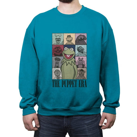 The Puppet Era - Crew Neck Sweatshirt Crew Neck Sweatshirt RIPT Apparel Small / Antique Sapphire
