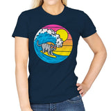 The Purrfect Wave - Womens T-Shirts RIPT Apparel Small / Navy