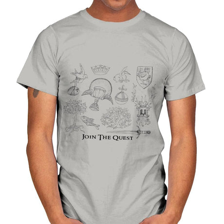 The Quest For The Grail - Mens T-Shirts RIPT Apparel Small / Ice Grey