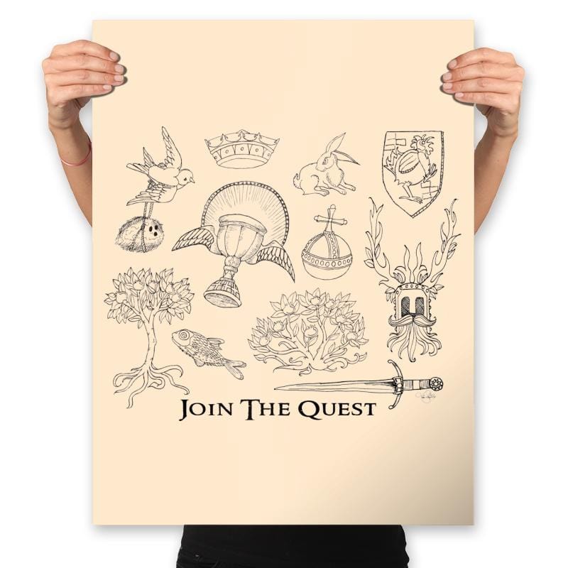 The Quest For The Grail - Prints Posters RIPT Apparel 18x24 / Natural
