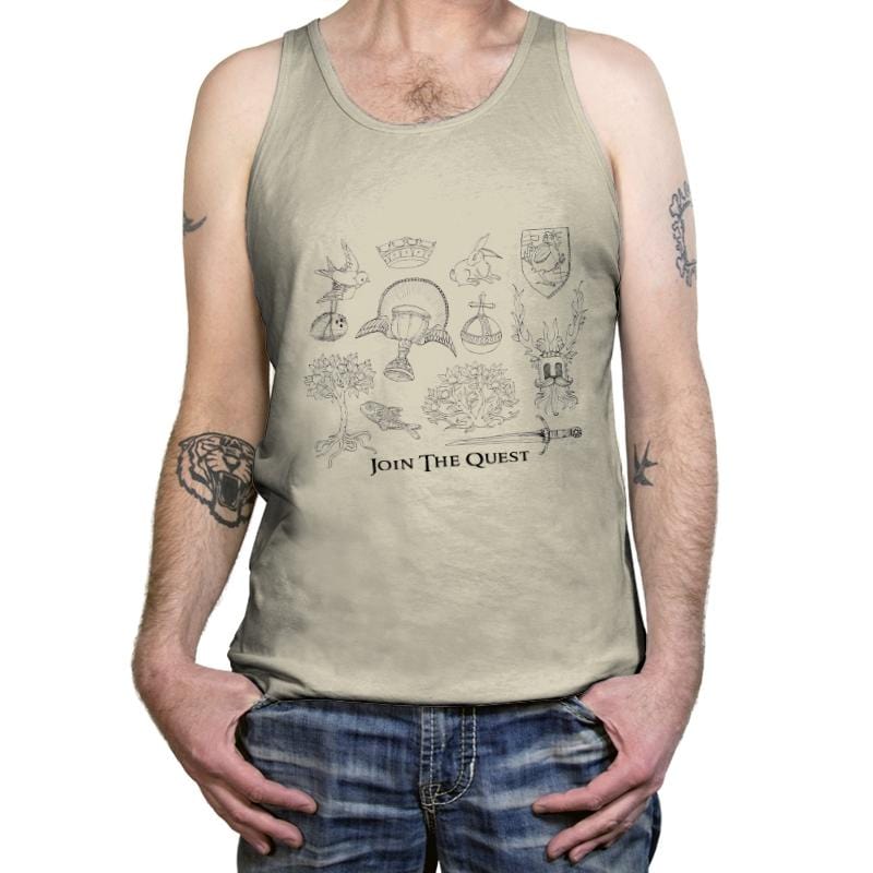 The Quest For The Grail - Tanktop Tanktop RIPT Apparel X-Small / Oatmeal Triblend