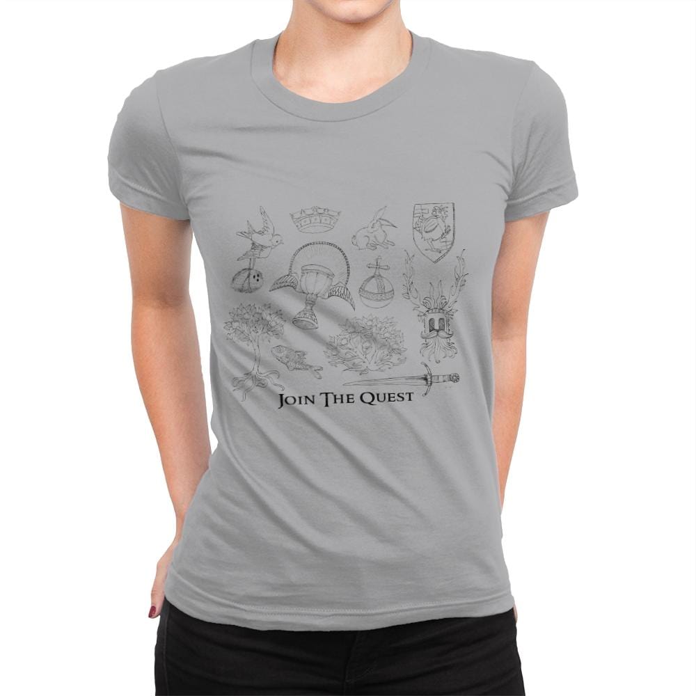 The Quest For The Grail - Womens Premium T-Shirts RIPT Apparel Small / Heather Grey