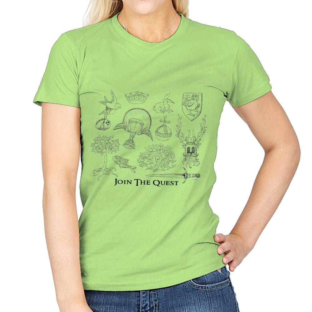 The Quest For The Grail - Womens T-Shirts RIPT Apparel Small / Mint Green