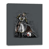 The Rabbit on the Wall - Canvas Wraps Canvas Wraps RIPT Apparel 16x20 / Charcoal