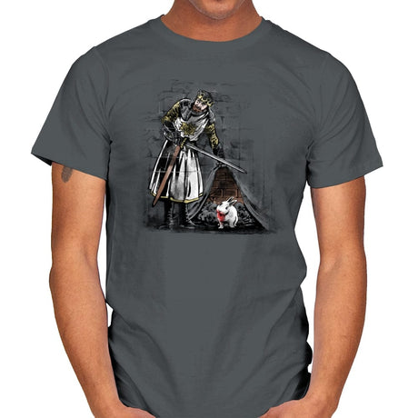 The Rabbit on the Wall - Mens T-Shirts RIPT Apparel Small / Charcoal