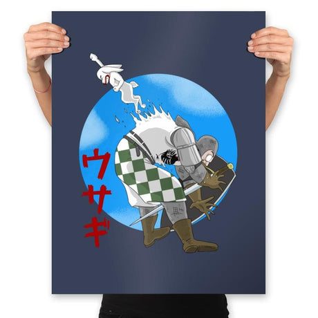 The Rabbit  - Prints Posters RIPT Apparel 18x24 / Navy