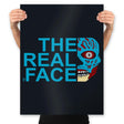 The Real Face - Prints Posters RIPT Apparel 18x24 / Black
