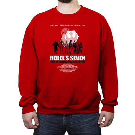 The Rebel's Seven - Crew Neck Sweatshirt Crew Neck Sweatshirt RIPT Apparel Small / Red