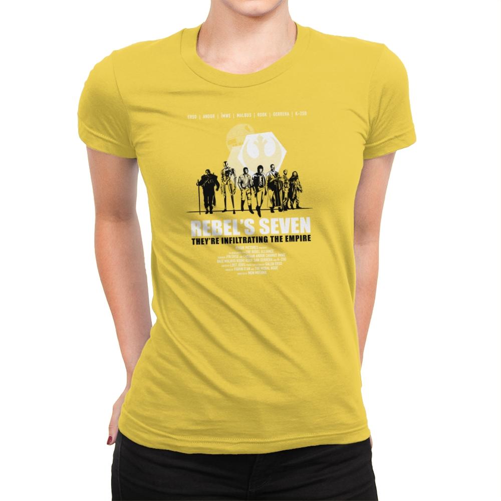 The Rebel's Seven Exclusive - Womens Premium T-Shirts RIPT Apparel Small / Vibrant Yellow