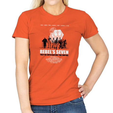 The Rebel's Seven Exclusive - Womens T-Shirts RIPT Apparel Small / Orange