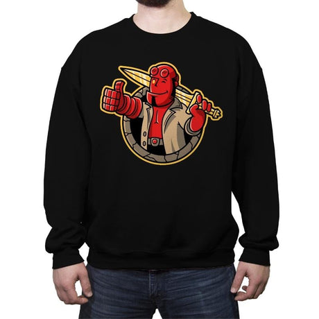 The Right Hand of Approval - Crew Neck Sweatshirt Crew Neck Sweatshirt RIPT Apparel