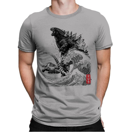 The Rise of Gojira - Mens Premium T-Shirts RIPT Apparel Small / Light Grey