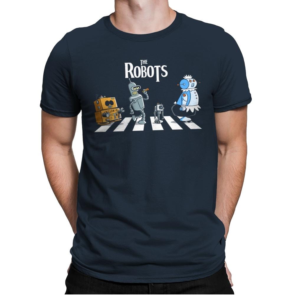 The Robots - Mens Premium T-Shirts RIPT Apparel Small / Indigo
