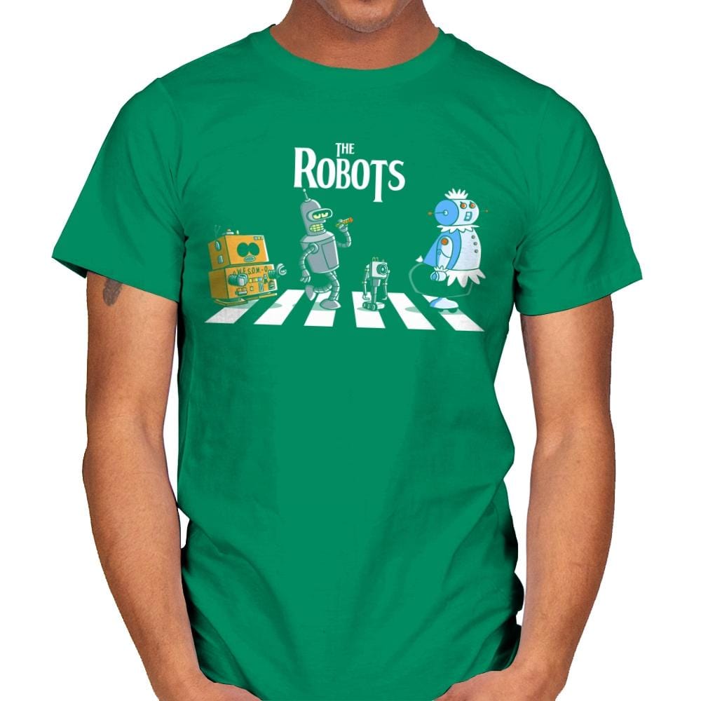 The Robots - Mens T-Shirts RIPT Apparel Small / Kelly Green