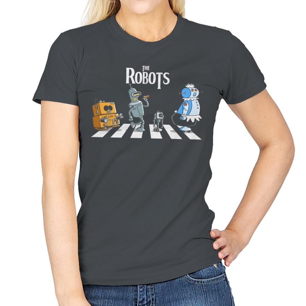 The Robots - Womens T-Shirts RIPT Apparel Small / Charcoal