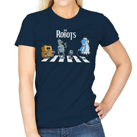 The Robots - Womens T-Shirts RIPT Apparel Small / Navy