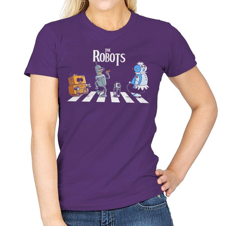 The Robots - Womens T-Shirts RIPT Apparel Small / Purple
