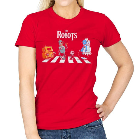 The Robots - Womens T-Shirts RIPT Apparel Small / Red