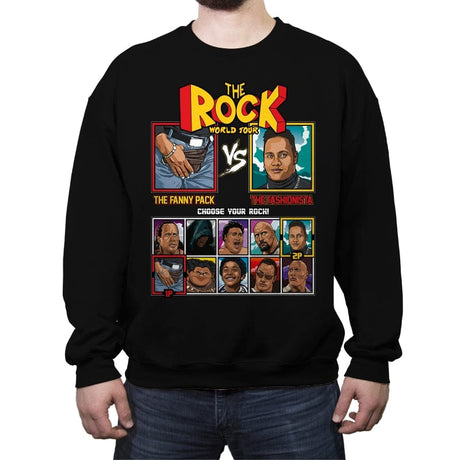 The Rock World Tour - Crew Neck Sweatshirt Crew Neck Sweatshirt RIPT Apparel Small / Black