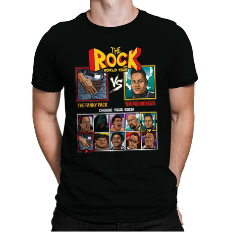 The Rock World Tour - Mens Premium T-Shirts RIPT Apparel Small / Black